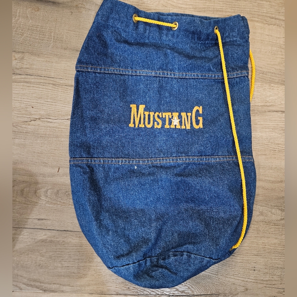 Vintage Blue Denim Jeans Mustang Bag.